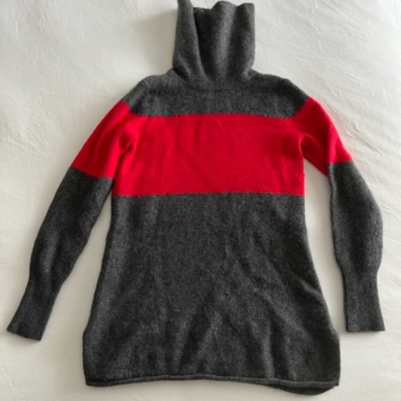 Athleta 100% Cashmere Stripe Turtleneck Sweater - Picture 2 of 7